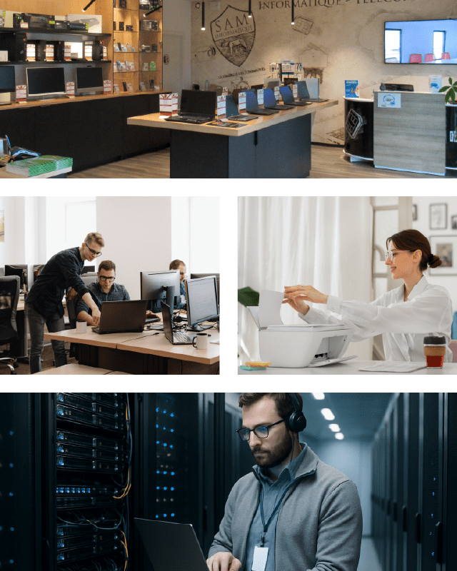 Images représentant les services "INORMATIQUE" proposés par SAM Informatique